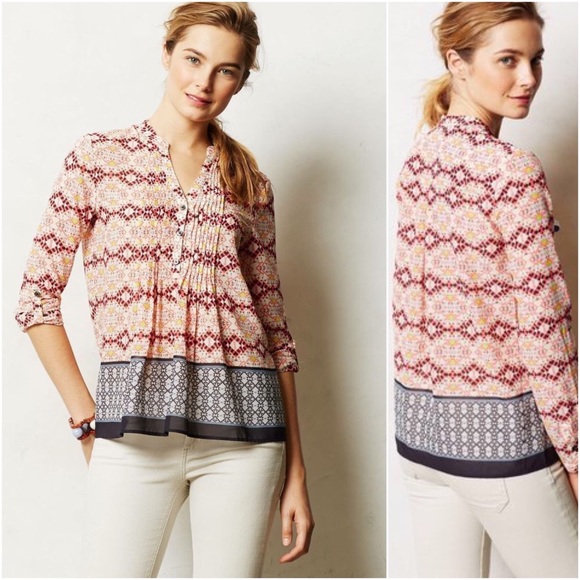 Anthropologie Tops - HD in Paris Kaveri Pintuck Blouse
